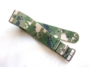 NATO G10 CAMO Ballistic nylon Military strap MoD Spec stitch watch band USA ship - Picture 1 of 16
