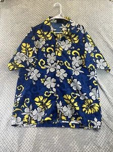 ODO Hawaiian Shirt Men's Medium Short Sleeve Button Up Multicolor - Picture 1 of 11