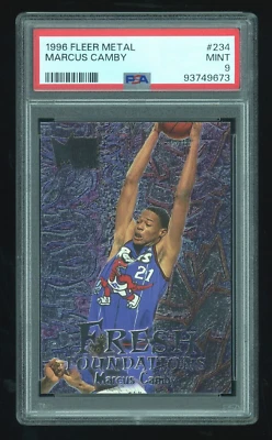 Marcus Camby FF 1996-97 Metal #234 NBA Toronto Raptors PSA 9 MINT POP 11 - Image 1 of 2