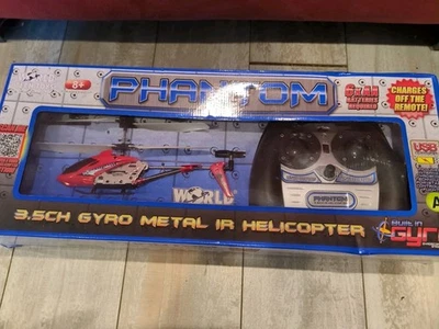 World Tech Toys Phantom 3.5CH Gyro Metal IR Remote Control Helicopter New in Box - Image 1 of 2
