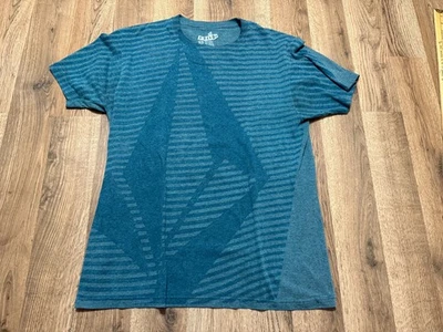 Volcom Shirt, Men's Size Medium, Green, Striped, Short Sleeve - Image 1 of 4