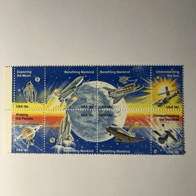Scott 1912-1919 Space Achievement Issue 8 Stamp Block  - Image 1 of 4