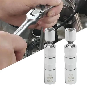 Spark Plug Socket Set,Spark Plug Wrench,14mm&16mm Magnetic Swivel Spark Plug ... - Picture 1 of 6