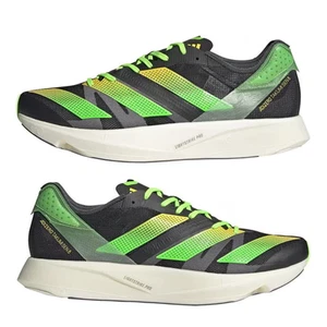 Mens adidas Adizero Takumi Sen 8 Running Shoes in Black/Green - Picture 1 of 7