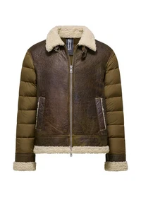 BOMBOOGIE  Giacca corta da uomo in pelle e nylon trapuntato JMKLIMPSSN5_10 - Picture 1 of 4