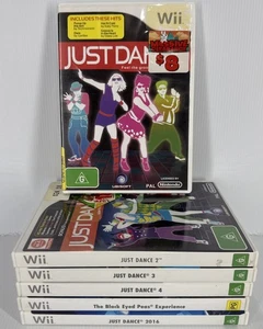Just Dance 1 2 3 4 2016 Black Eyes Peas Nintendo Will X6 Games Bundle Manuals - Picture 1 of 11