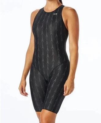 TYR Women's Size 26 Black Fusion2 Aerofit Shortjohn U12 Compliant (ASFUN6A) - B1 - Image 1 of 4