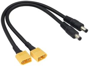 DC 5525mm to XT60 Adapter Cable Male XT60 Bullet Connector to DC5.5x2.5mm Mal... - Picture 1 of 9