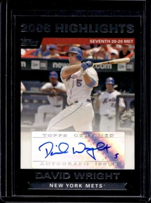 Topps David Wright Highlights 2007 automático #HADW Mets Foto 1 de 2