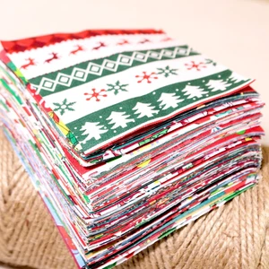 100 Cotton Christmas Fabric Bundle Precut 4" Charm Squares Sewing Holiday Crafts - Picture 1 of 7