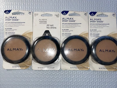 Lot of 4 Almay Smart Shade Pressed Powder, #300 Medium, 5.7g Discontinued - Image 1 of 3