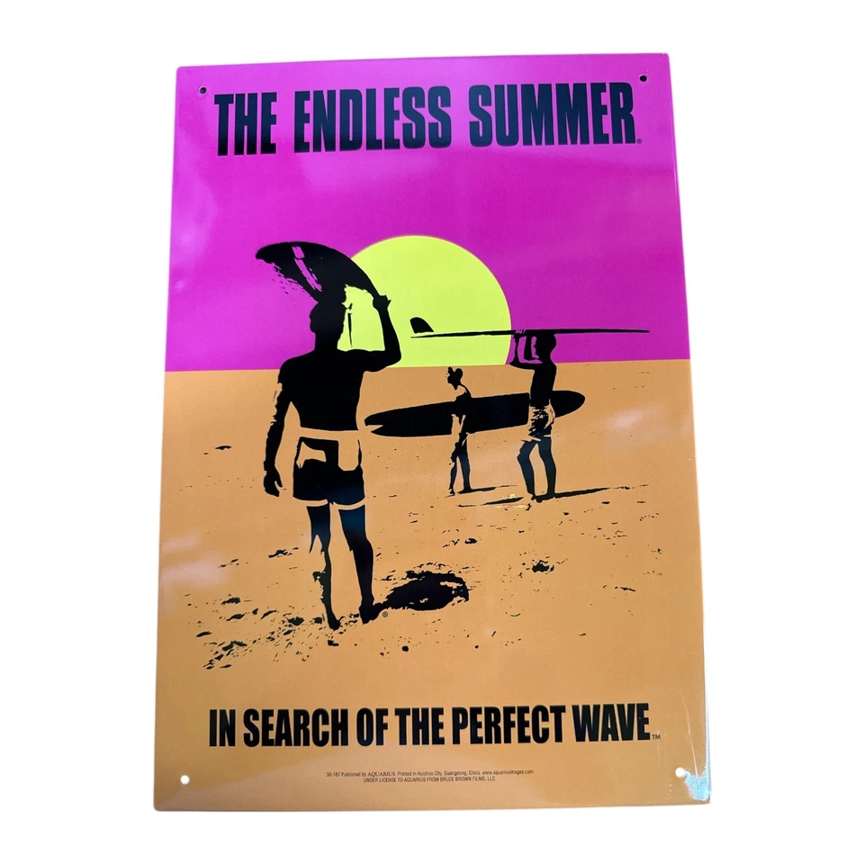 Tin Sign Wall Decor Retro Art Plate Endless Summer in Search of Wave Ct1
