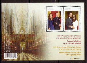 KANADA 2011 WILLIAM AND CATHERINE ROYAL WEDDING MS UM - Bild 1 von 1