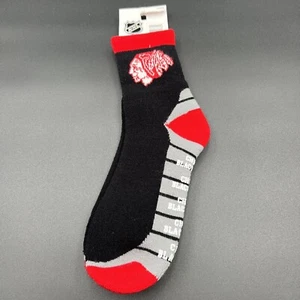 NHL Chicago Black Hawks Socks Size Large Black Red Gray NWT - Picture 1 of 9