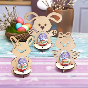 Easter Egg Holder – Gnome, Sheep, Bunny, Rabbit & Chick Designs, Wooden, Decor - Picture 1 of 8
