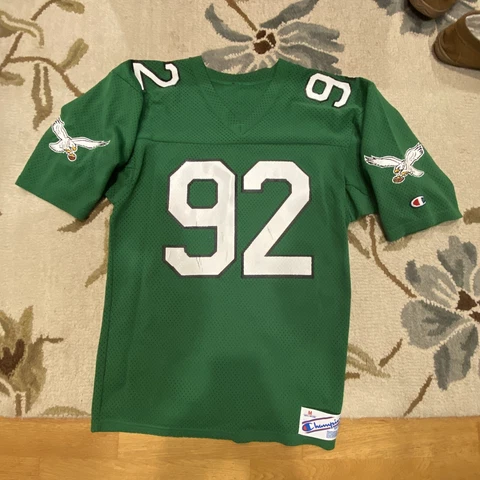 Vintage REGGIE WHITE 92 Philadelphia Eagles Champion Football Jersey Medium M Cover
