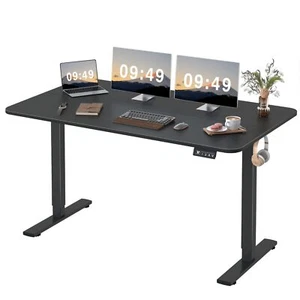 Electric Height Adjustable Standing Desk Large 55 x 24 Inches Sit Stand Desk - Picture 1 of 7