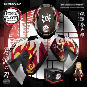 Kyojuro Rengoku GRACSHAW DEMON SLAYER HELMET Limited Edition Collection (M-XXXL) - Foto 1 di 13