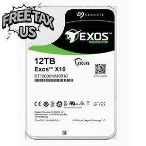 Seagate Exos X16 12TB 256MB 7200RPM3.5in SATA6Gb/s Enterprise HDD ST12000NM0001G - Picture 1 of 2