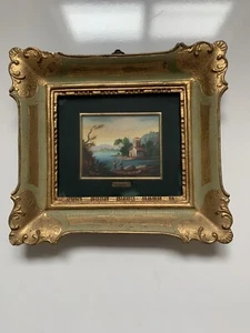 Vintage Original miniature oil painting Signed by G. Fusar 10x9 - Picture 1 of 9