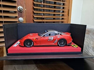 1/18 Hot Wheels ELITE Ferrari 599XX on a customized Plexiglass Display Case NEW! - Picture 1 of 23