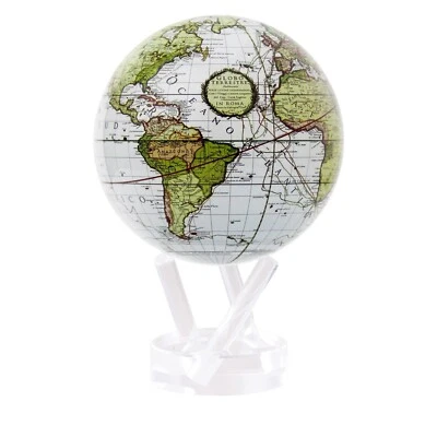 MOVA Globo Antiguo Terrestre Blanco 4.5" 4.5" - Mapa Terrestre Blanco Foto 1 de 4