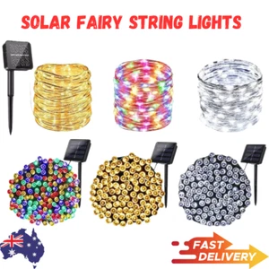 100/200/500 LED Solar Fairy String Lights Outdoor Garden Christmas Party Decor - Picture 1 of 42