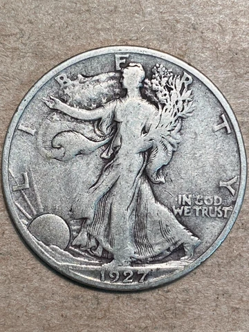 1927-S Walking Liberty Silver Half Dollar F Cover