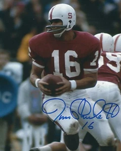 Signed 8x10 JIM PLUNKETT Stanford Cardinal Heisman Autographed photo - w/COA - Picture 1 of 1