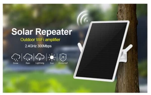 300 Mbps Wireless WiFi Extender Solar WiFi Repeater Router Range Signal Booster - Picture 1 of 15