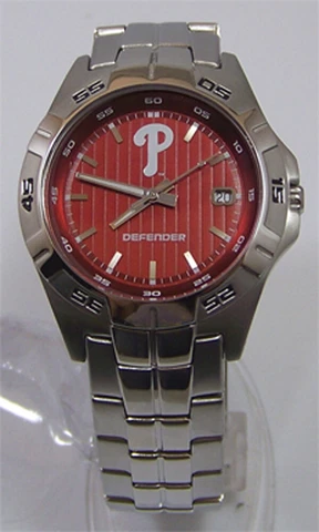 Philadelphia Phillies Fossil Watch Mens 3 Hand Date Defender Wristwatch MLB1018 Cover