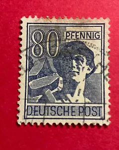 DEUTSCHE POST 80 PFENNIG BRIEFMARKE, gebraucht - Bild 1 von 2