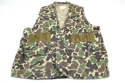Vtg USA SAF-T-BAK  Jim Catfish Hunter Camo Hunting Shooting Vest - Large #H1714 - Image 1 of 4