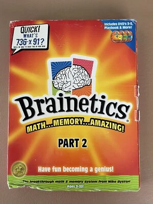 Novo Sistema de Matemática e Memória Brainetics Parte 2 DVD, Flash Cards, Playbook, Guia - Imagem 1 de 4