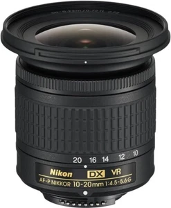 Nikon Wide Angle Zoom Lens AF-P Nikon DX format only 10-20 mm f/4.5-5.6 G VR New - Picture 1 of 1