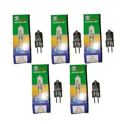 5-pack JCD20-G6.35 T3 20W  130V Line Voltage Lighting Bulb - Image 1 of 4
