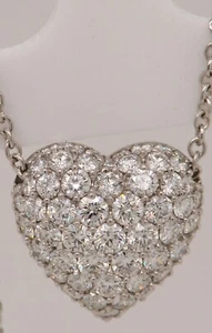 CARTIER PLATINUM DIAMOND PUFF HEART - Picture 1 of 8
