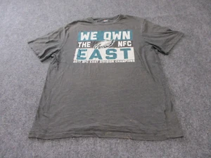 Philadelphia Eagles Shirt Men's Extra Large Gray Cotton Blend NFL Short Sleeve * - Picture 1 of 11