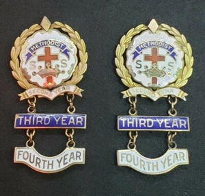 Segundo Pin De Colección Cruz Corona Metodista S S Escuela Dominical Tercer Cuarto - Imagen 1 de 3