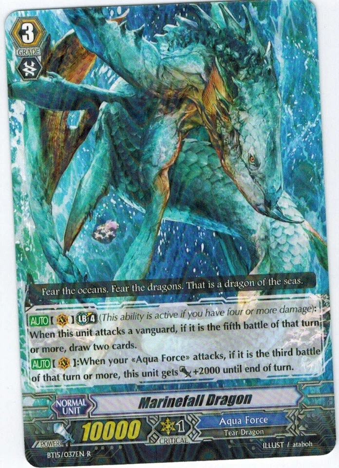 4 x Marinefall Dragon - BT15/037EN - R Near Mint / Mint, English - Image 1 of 1