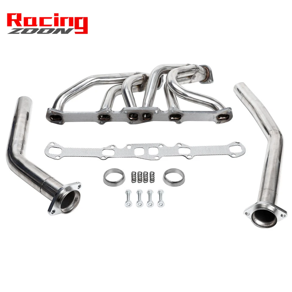 Cabezales de escape de rendimiento de acero inoxidable L6 144/170/200/250 CID para Ford Merc Foto 1 de 4