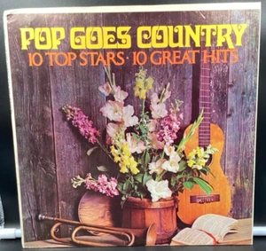 Pop Goes Country Top Stars 10 Great Hits Vinyl Record - Picture 1 of 3