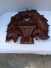 Antique Black Forest Hand Carved Wood Decor See Description Late 1800's