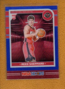 Reed Sheppard 2024-25 Panini NBA Hoops Rookie Premium Blue Prizm RC #233 /49 - Picture 1 of 2
