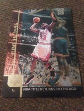 Michael Jordan Upper Deck 1996 NBA Title Returns To Chicago MJ4 Jumbo 3.5x5