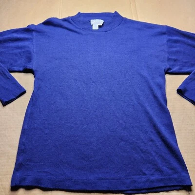 Suéter De Colección Joyce Cuello Redondo Para Mujer Tejido Mediano Sólido Púrpura Profundo Pullover Foto 1 de 4