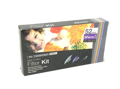 Vivitar 52mm Series 1 Multi Coated Filter Kit (UV, CPL, FLD) - VIV-FK3-52 - Image 1 of 4