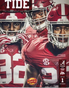 Alabama Crimson Tide vs Fresno St Football Program Sept 9, 2017 Payne, Evans, + - Picture 1 of 1