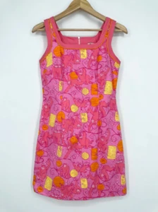 Vintage Lilly Pulitzer Hot Pink & Orange Affe Kleid Größe 6 - Bild 1 von 7