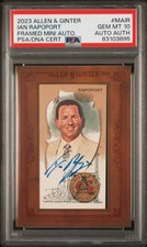 2023 TOPPS ALLEN & GINTER FRAMED MINI AUTO.- IAN RAPOPORT #MA-IR PSA10